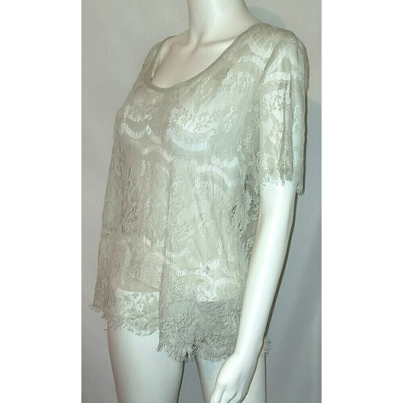 Fossil Sheer Lace Blouse - Size S - Picture 3 of 7